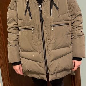 Women's Olive Puffer Jacket